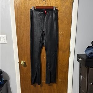 SPANX Black Faux Leather Leggings